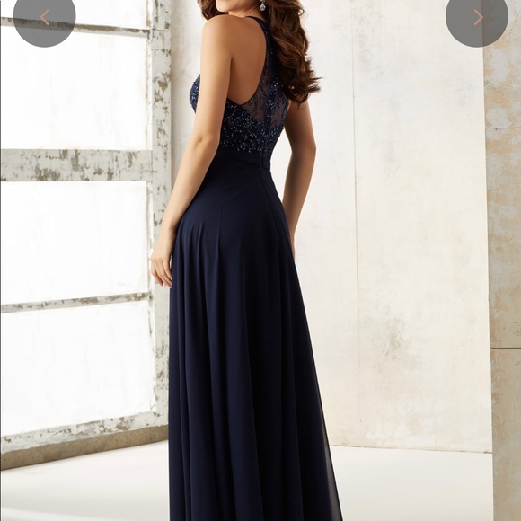 Beautiful Mori Lee beaded formal dress! Worn once - Picture 4 of 8